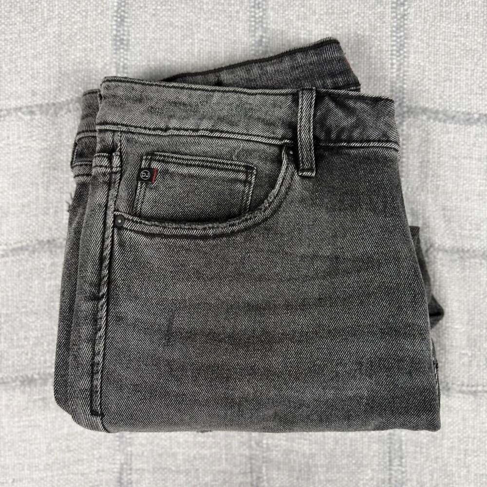 Dear John Women's Grey Distressed Raw Hem Skinny Jeans Size 31